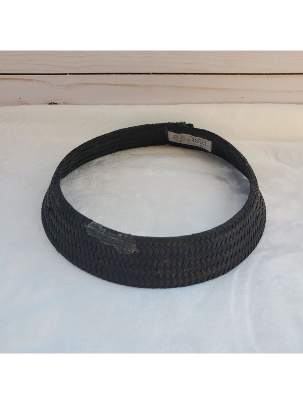 Vintage 1940s Black Braided Open Crown Ladys Head Piece Union Made USA 322613
